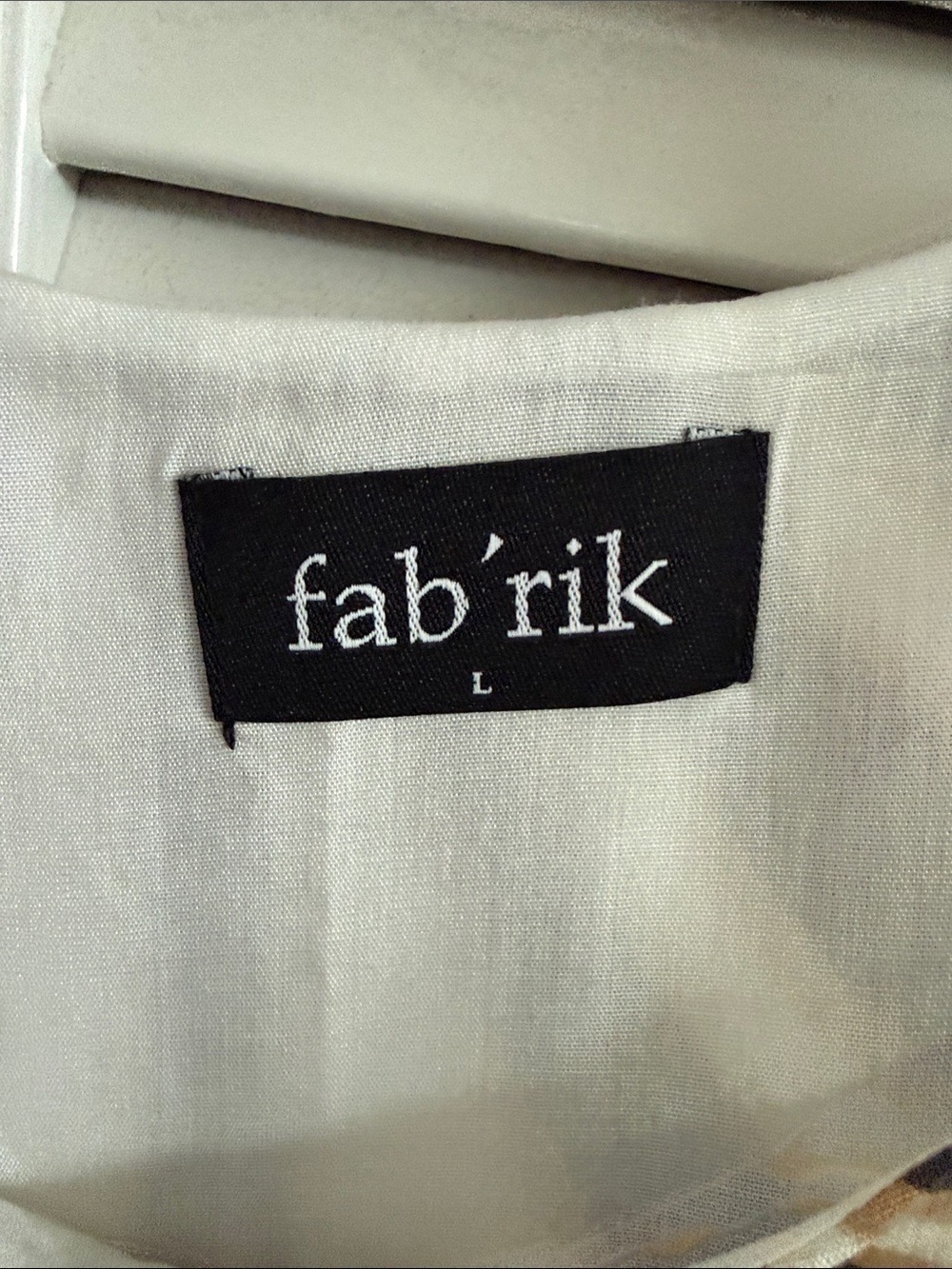 fab'rik White Camisole with Black & Gold Fan Print Tie Straps - Picture 2 of 4